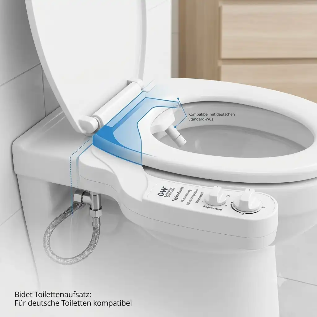 bidet toilettenaufsatz kompatibel mit deutschen toiletten in Deutschland – voll kompatibel.