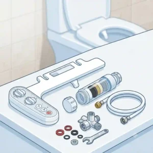 An illustrative overview of the bidet toilettenaufsatz wasserfilter system components.