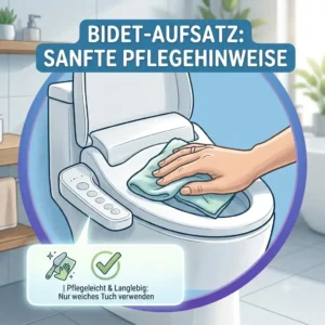 Cleaning the surface with a soft microfiber cloth according to bidet aufsatz selbstreinigung und pflegehinweise.