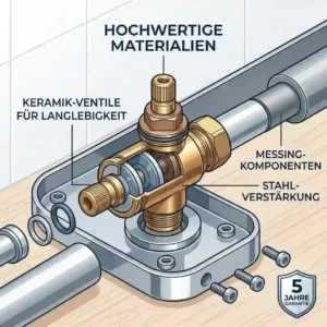Diagram showing the heavy-duty water pressure control valve of a bidet aufsatz langlebigkeit erfahrungen feature.