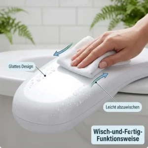Glatte Oberflächen: Warum ein Bidet Aufsatz leicht zu reinigen ist.