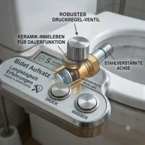 A digital dashboard showing positive customer rating metrics for a bidet aufsatz langlebigkeit erfahrungen analysis.