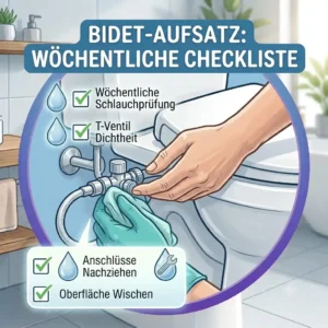 A clear before and after cleanliness comparison demonstrating bidet aufsatz selbstreinigung und pflegehinweise.