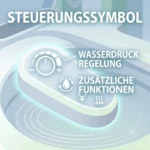 An explanation of how to adjust the water pressure for the hautfreundliche düsen via the bidet aufsatz control panel