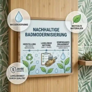 Infographic emphasizing eco-friendly bathroom upgrading and sustainable bidet aufsatz langlebigkeit erfahrungen benefits.