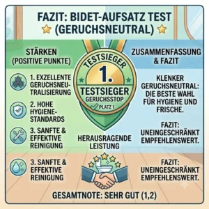 Final overview and winner summary from our comprehensive bidet aufsatz geruchsneutral test.